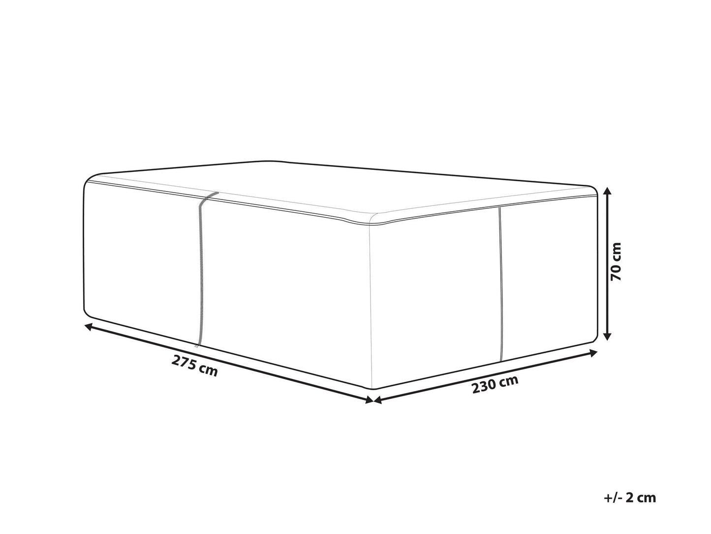 Cubierta impermeable para conjunto 275 x 230 x 70 cm