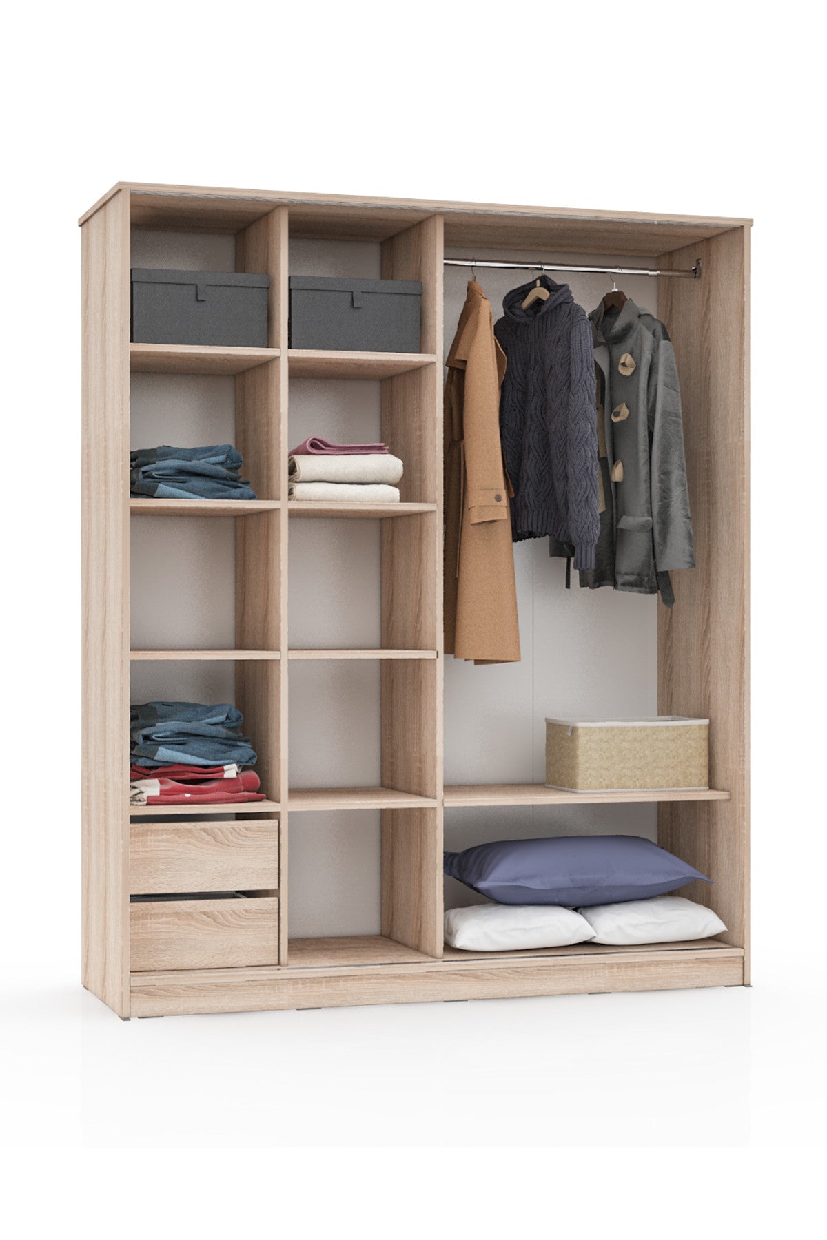 Armario zambak. Caja madera y puertas blancas