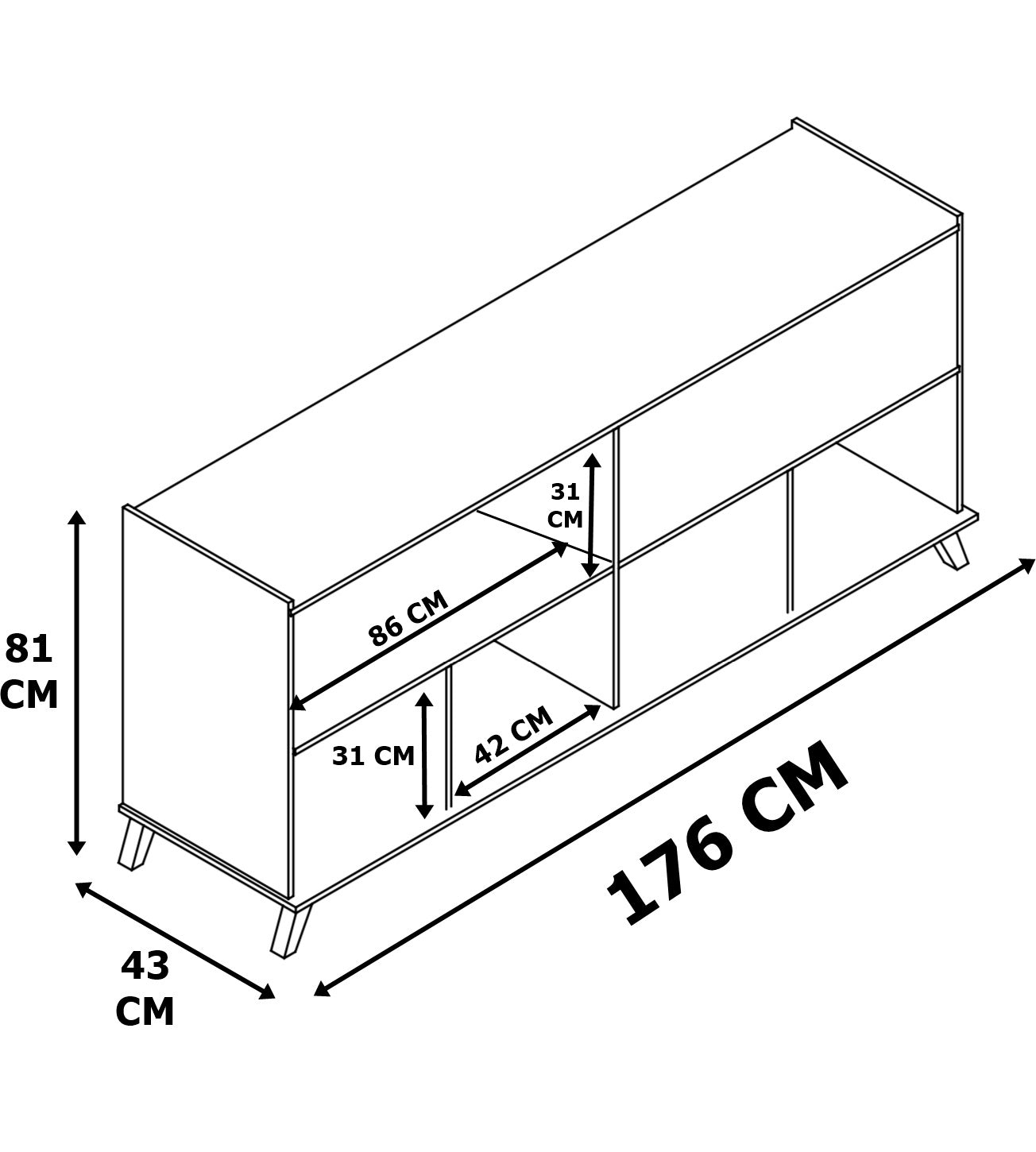 Aparador consola okazo madera