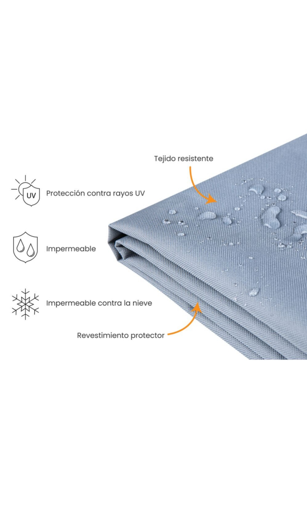 Funda impermeable gris
