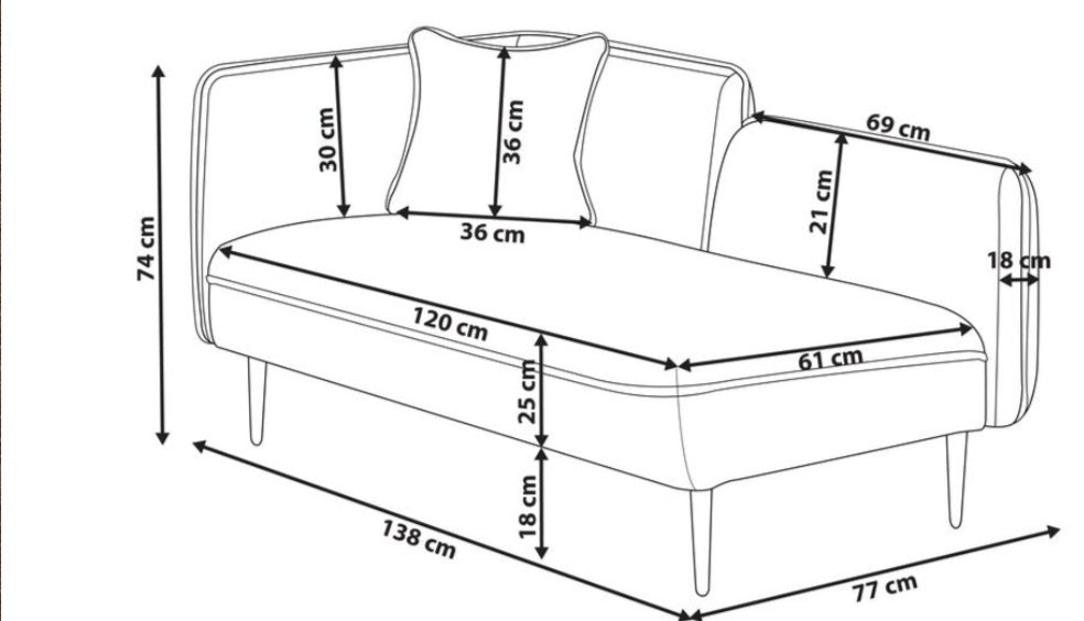 Chaise longue de bucle rojo oscuro izquierdo