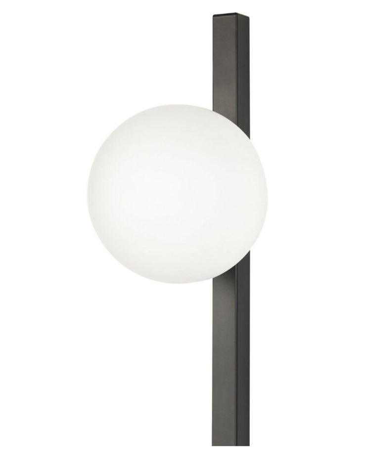 Lámpara de pared de vidrio negro/blanco