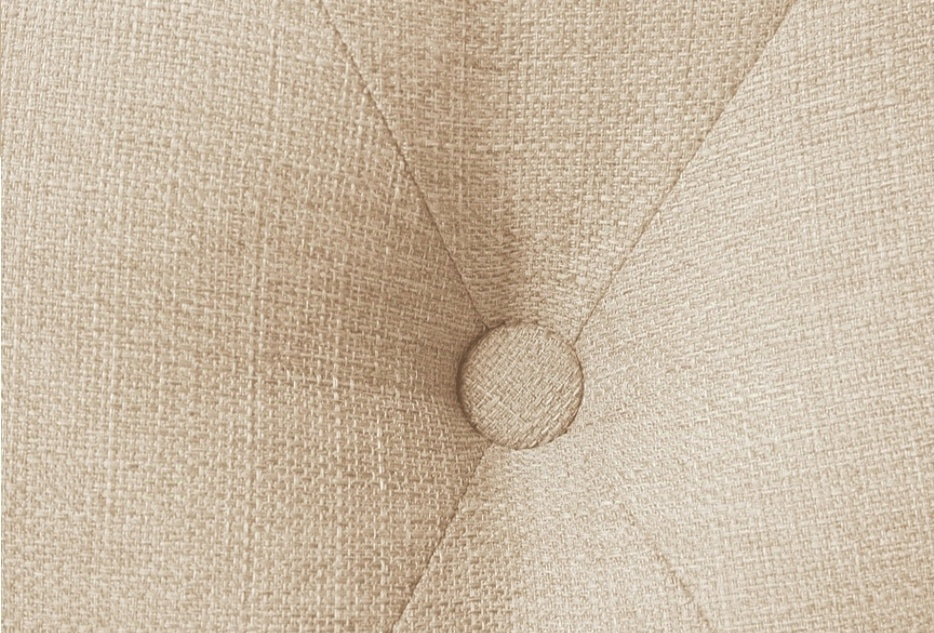 Cama con somier de poliéster beige 180/200
