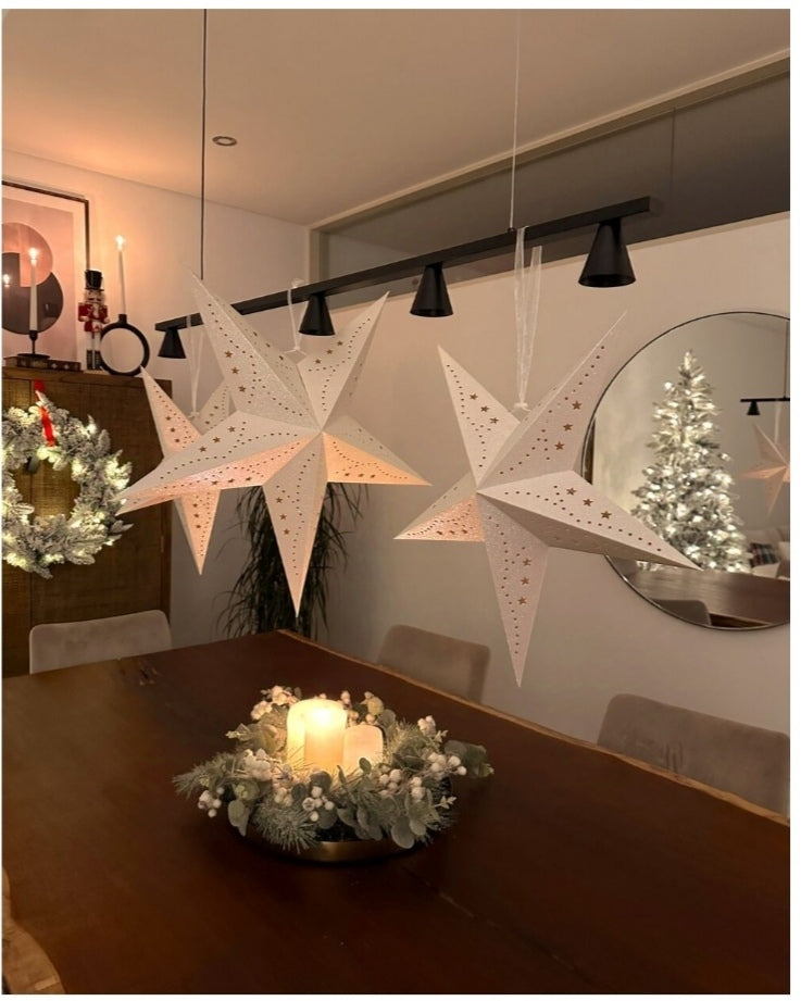 Corona led efecto nieve 70cm