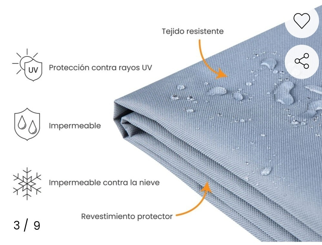 Funda de protección impermeable gris