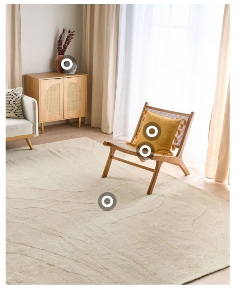 Alfombra de lana beige