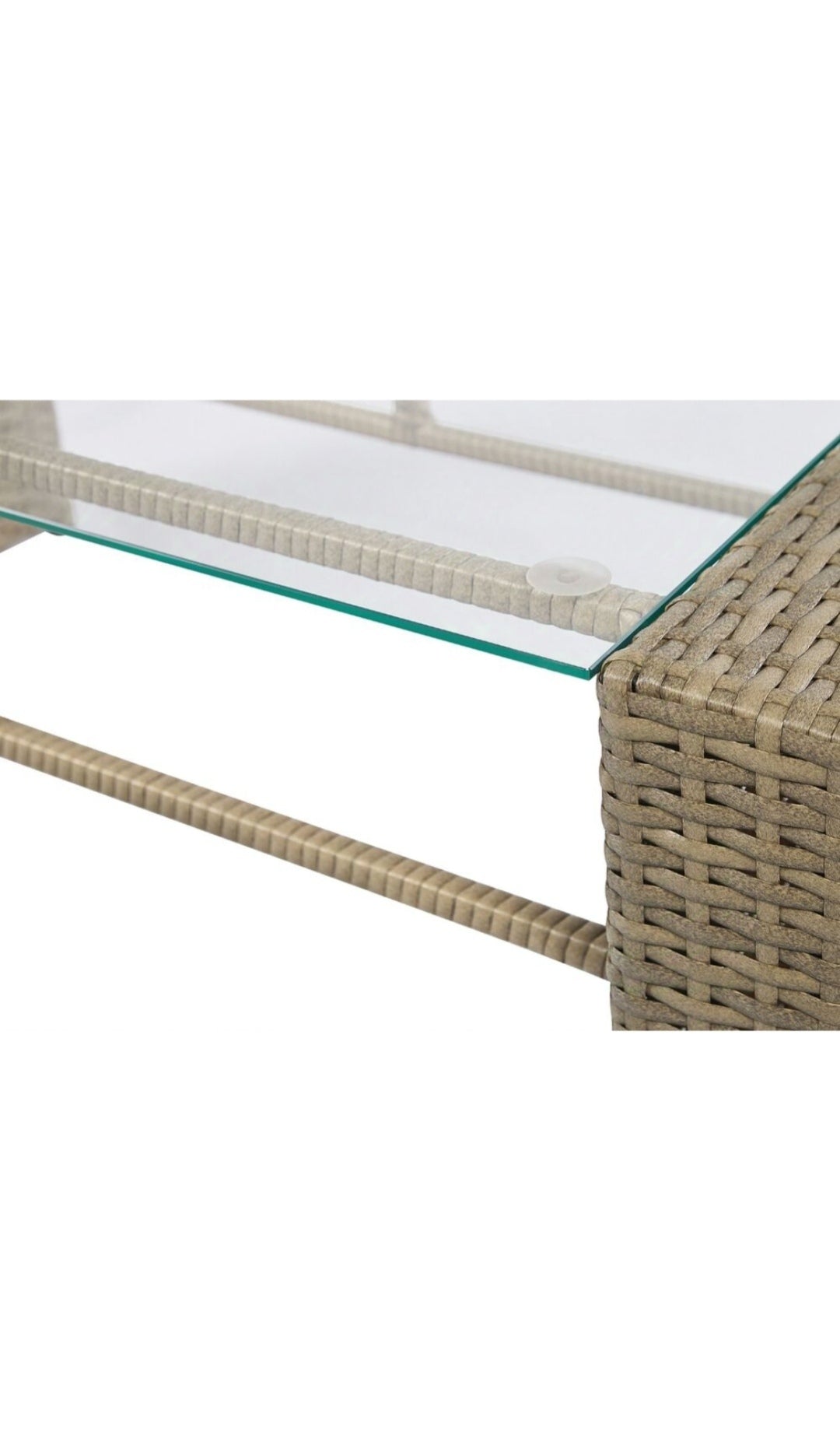 Conjunto de jardin de ratán marrón claro