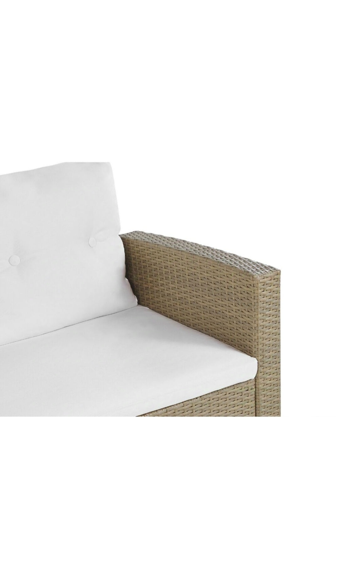 Conjunto de jardin de ratán marrón claro