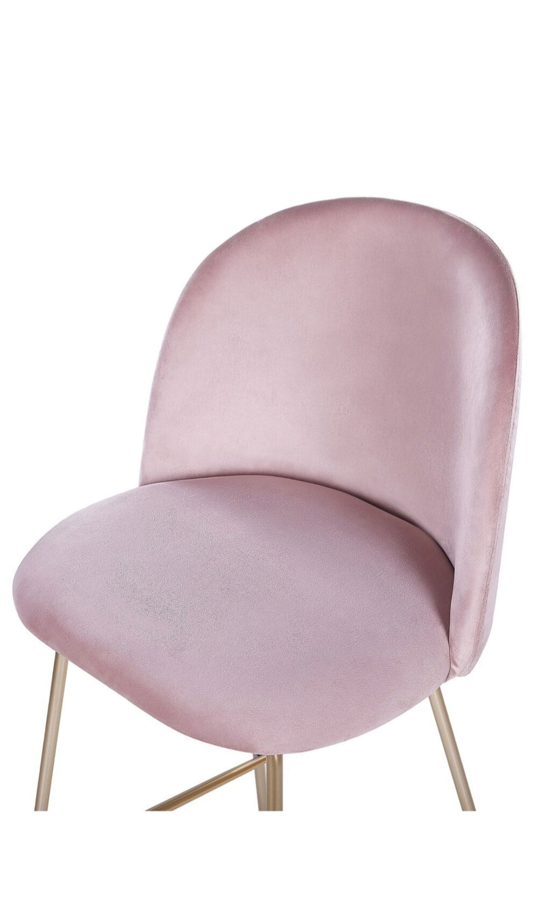Conjunto de 2 sillas de bar de terciopelo rosa