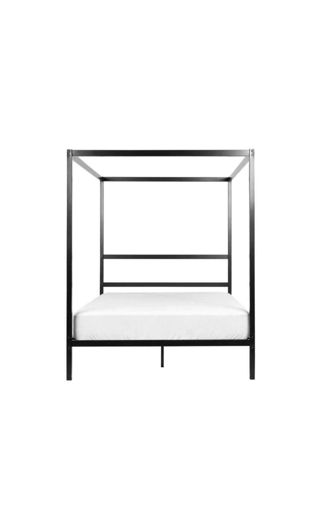 Cama con somier de metal negro 140/200