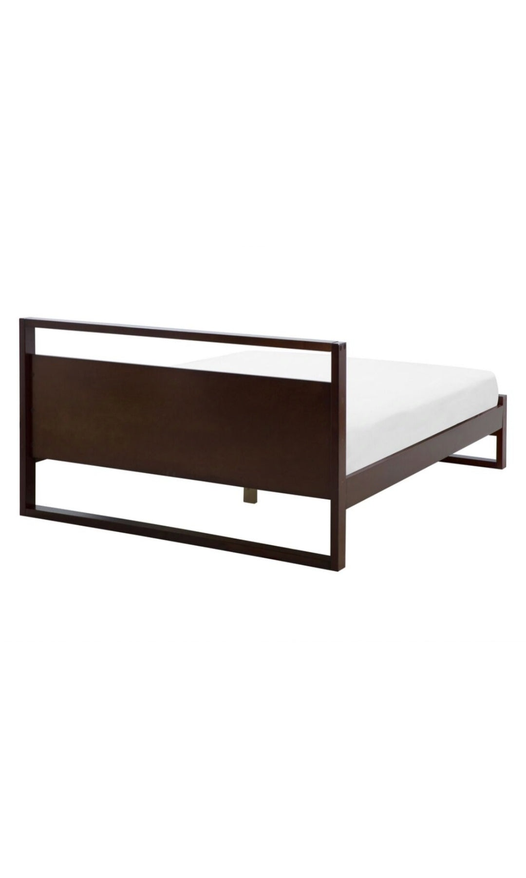 Cama con somier de madera pino oscura 140/200