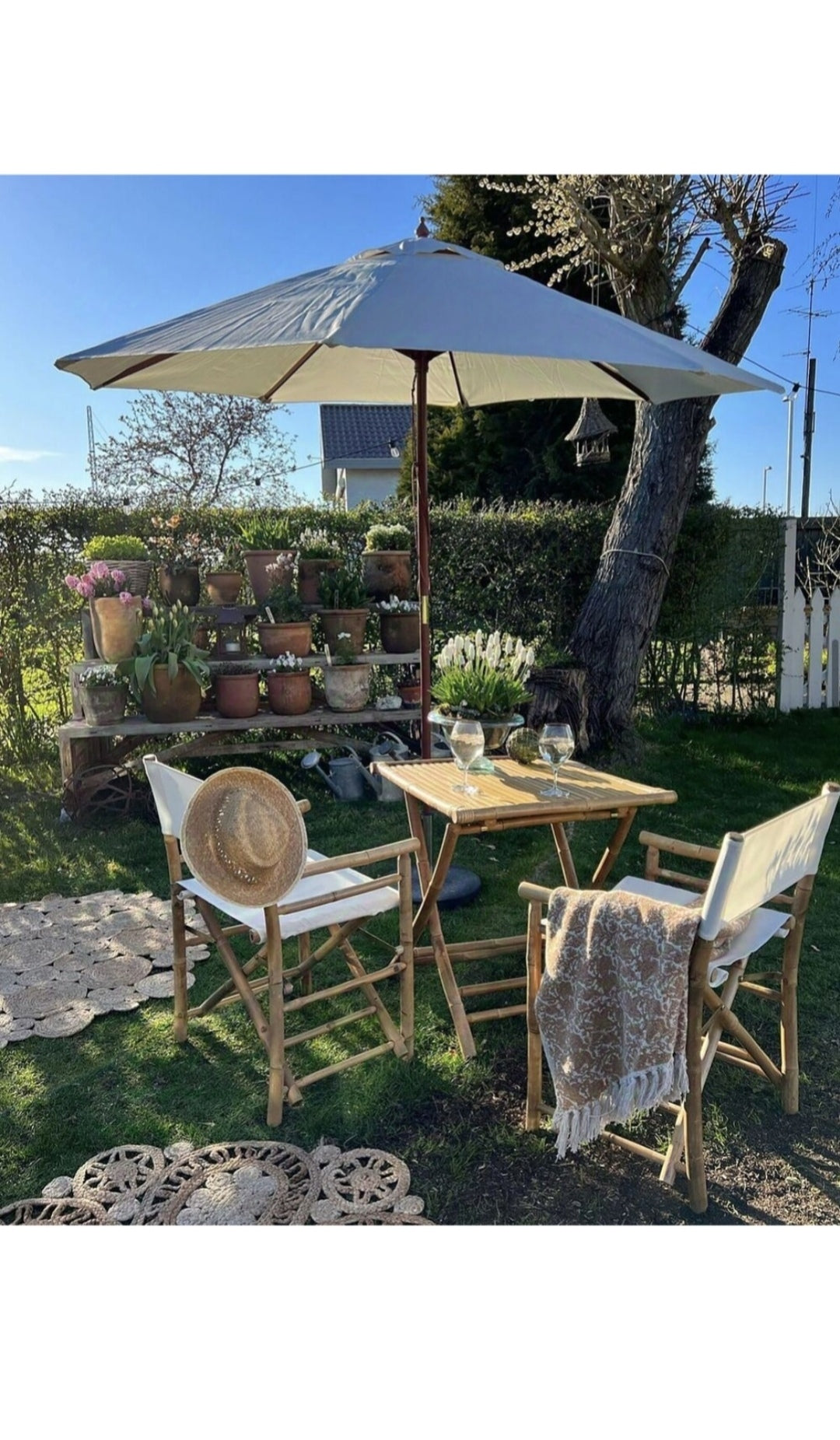 Sombrilla de poliéster beige 270cm