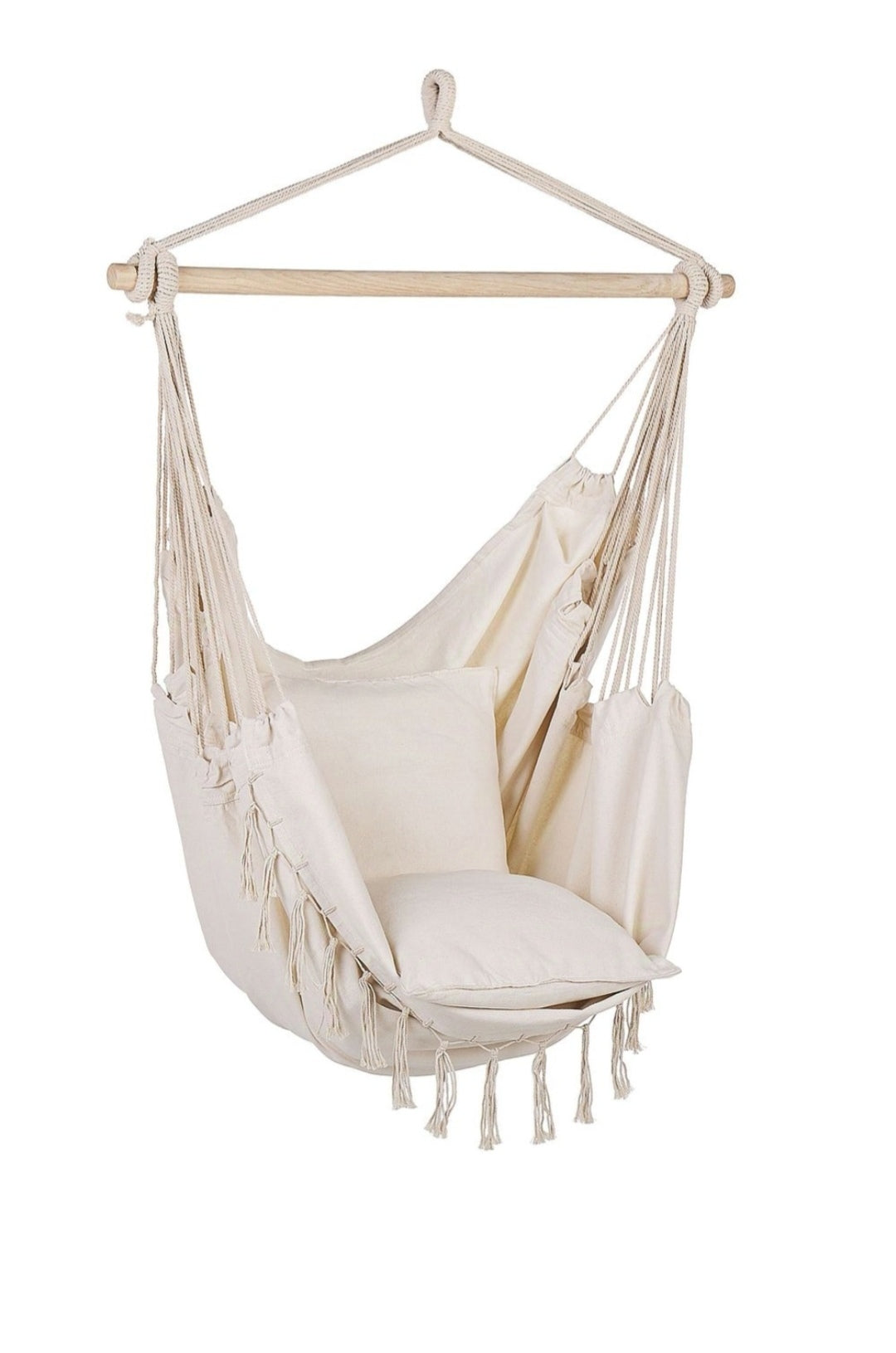 Silla colgante de algodón beige