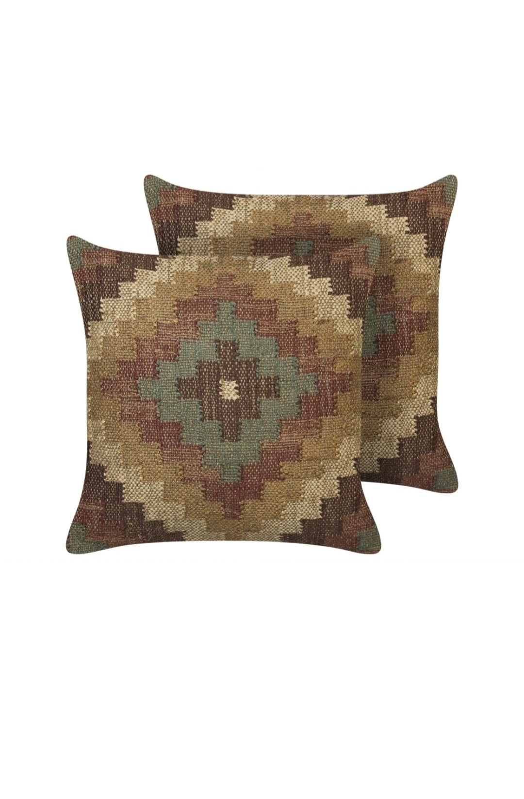 Conjunto de 2 cojines de yute marrón 45/45