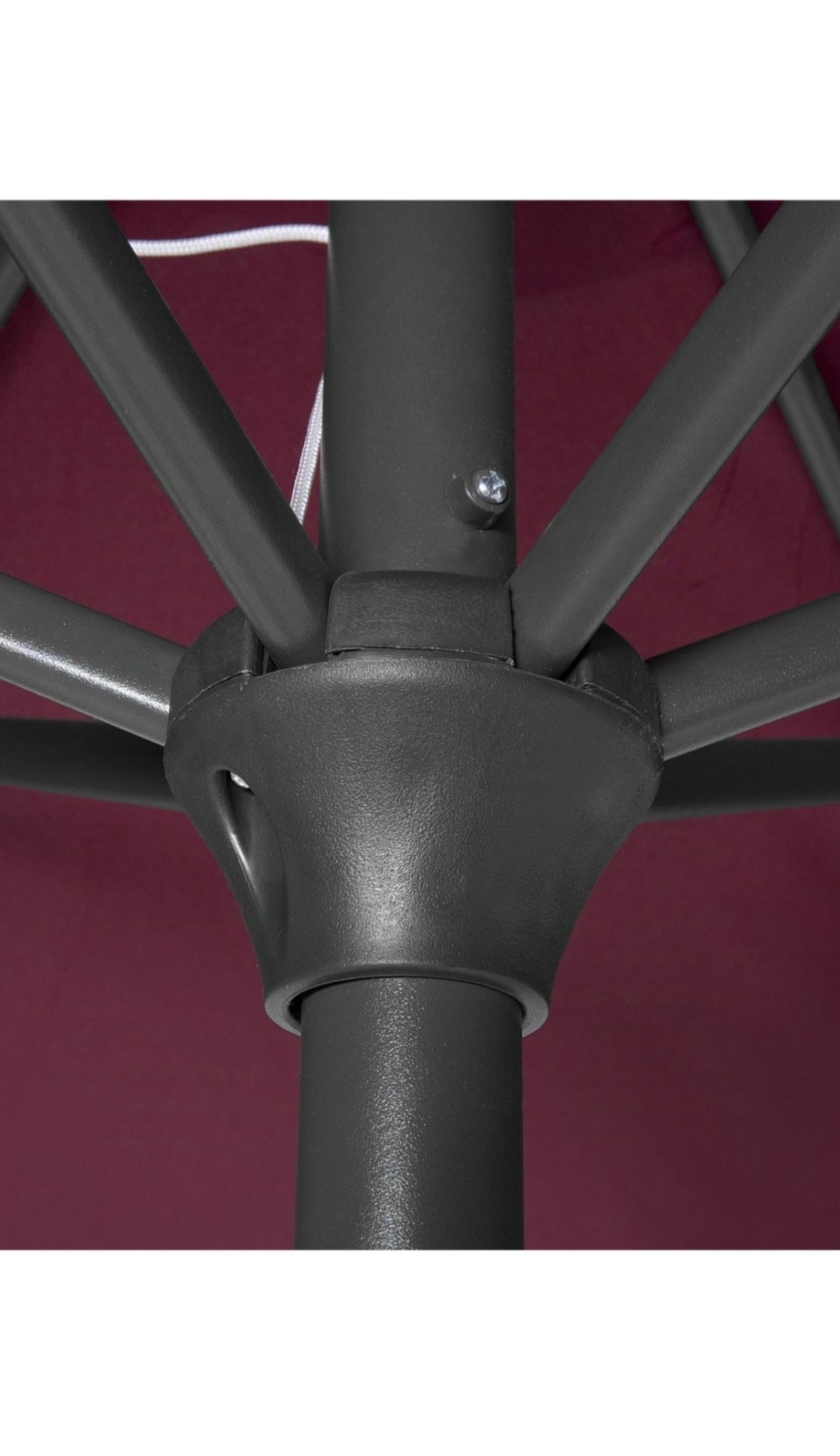 Sombrilla de poliéster borgoña 270cm