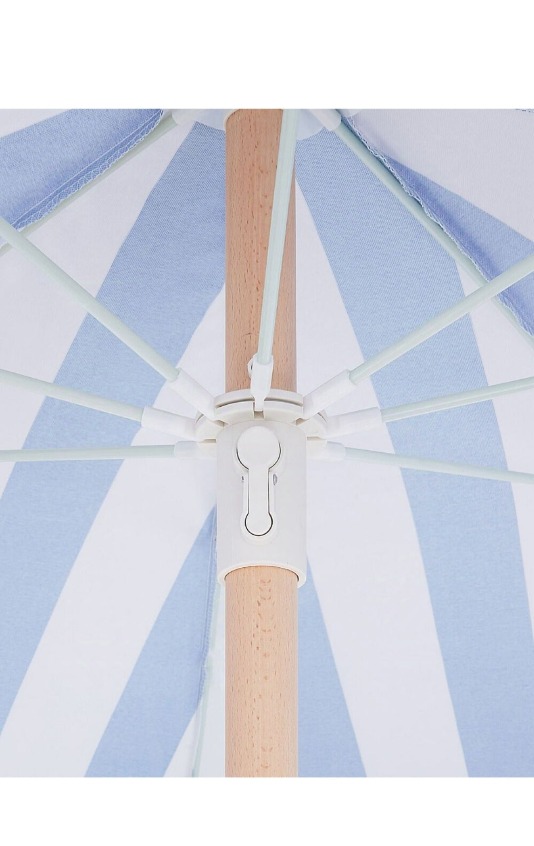 Sombrilla azul blanco 150cm