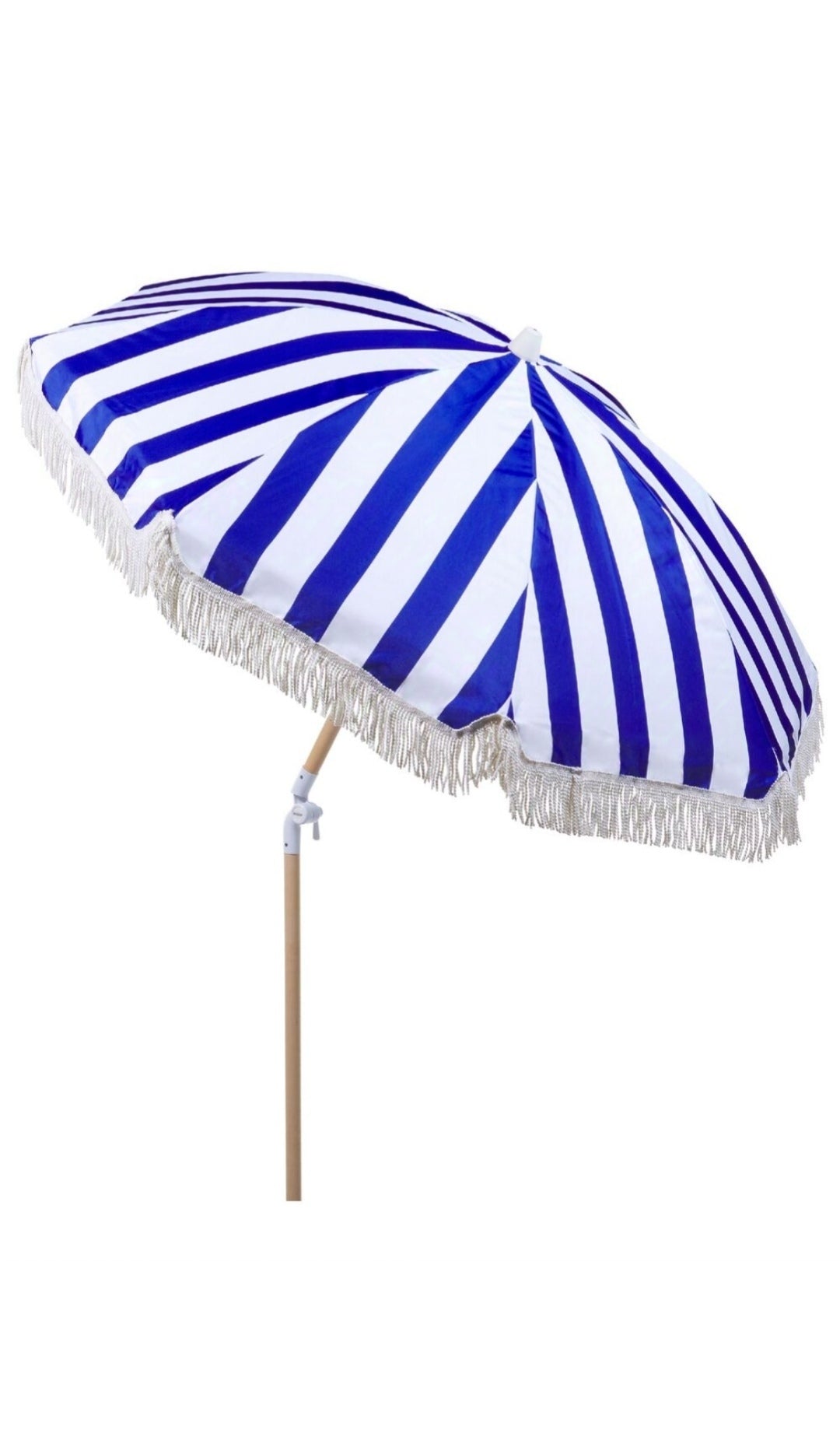 Sombrilla azul blanco 150cm