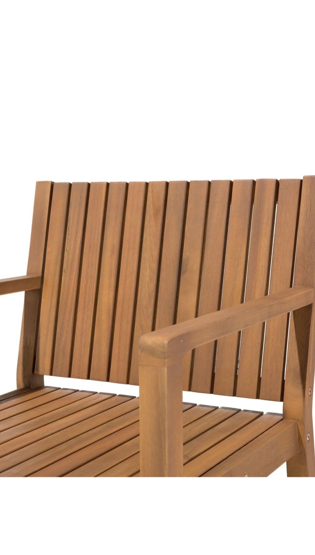 Silla de jardín de madera de acacia clara