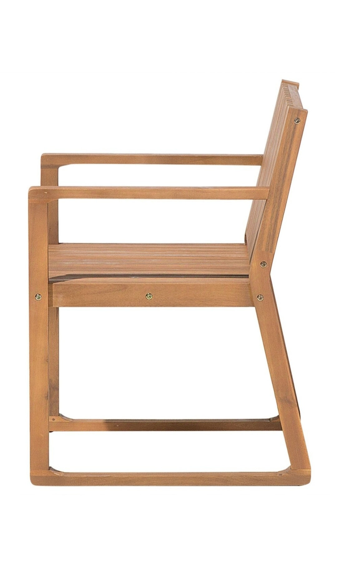 Silla de jardín de madera de acacia clara