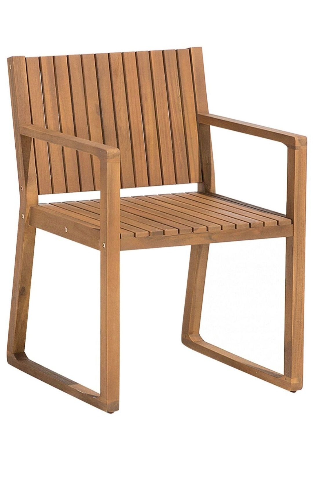 Silla de jardín de madera de acacia clara