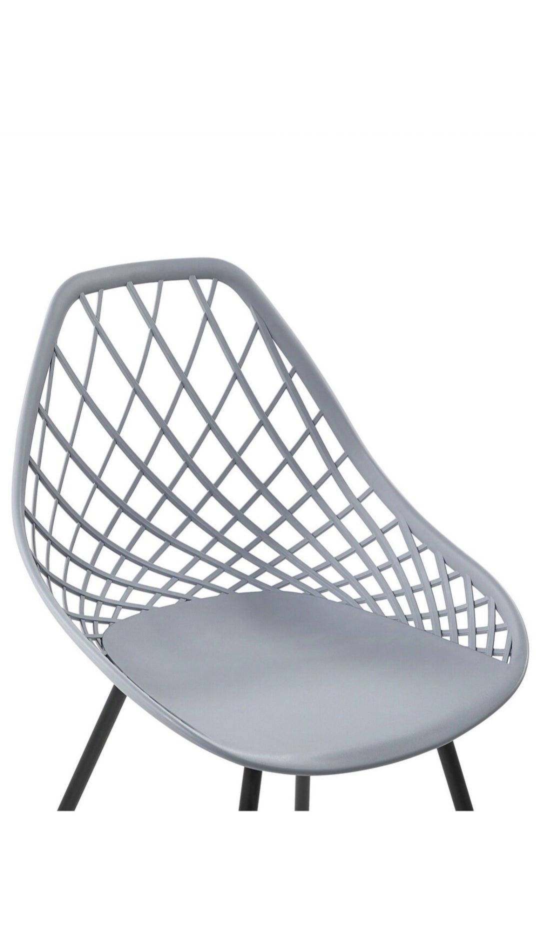 Conjunto de 2 sillas de comedor gris claro/ negro