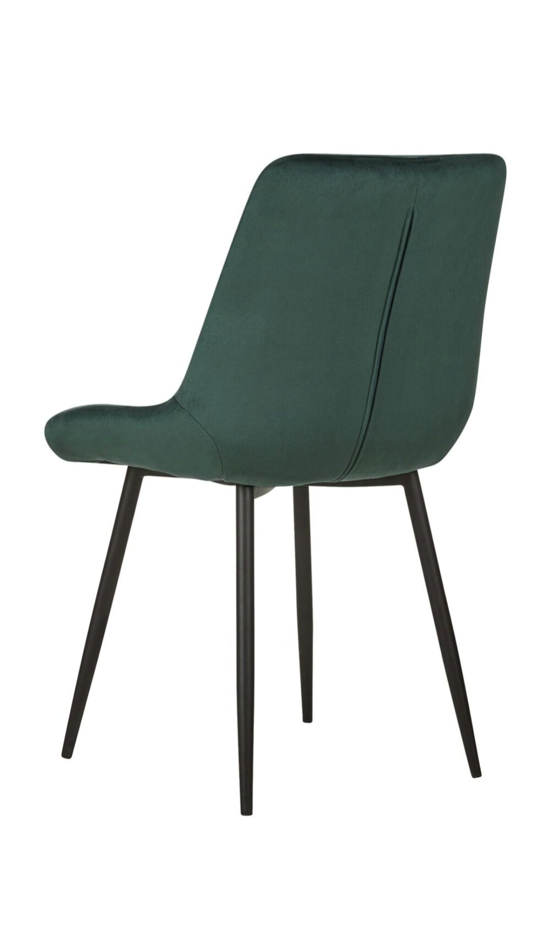 Conjunto de 2 sillas de comedor de terciopelo verde
