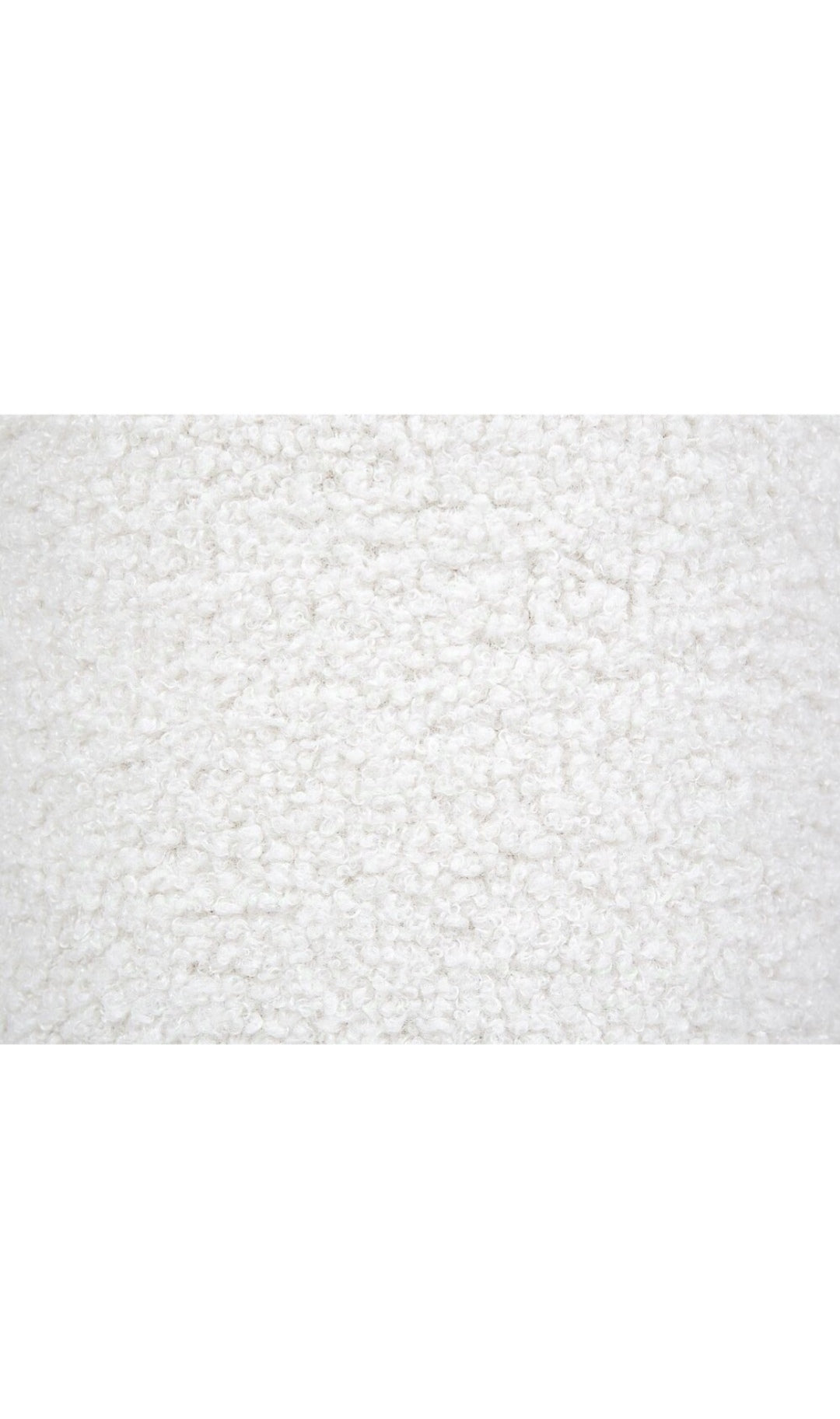 Puf de bucle blanco