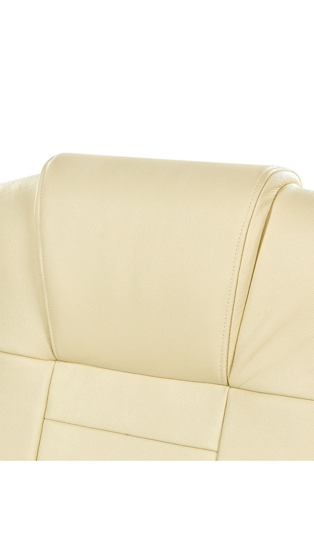 Sillón de masaje en piel con calentador beige