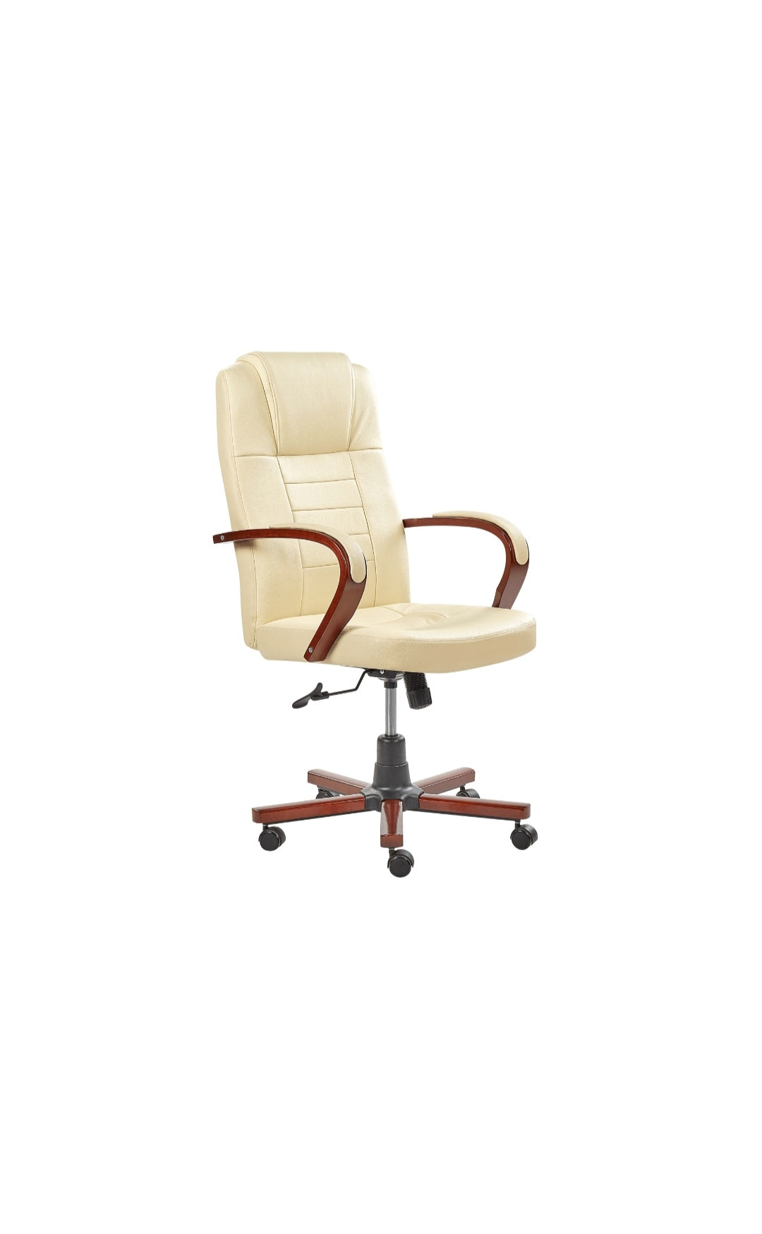 Sillón de masaje en piel con calentador beige