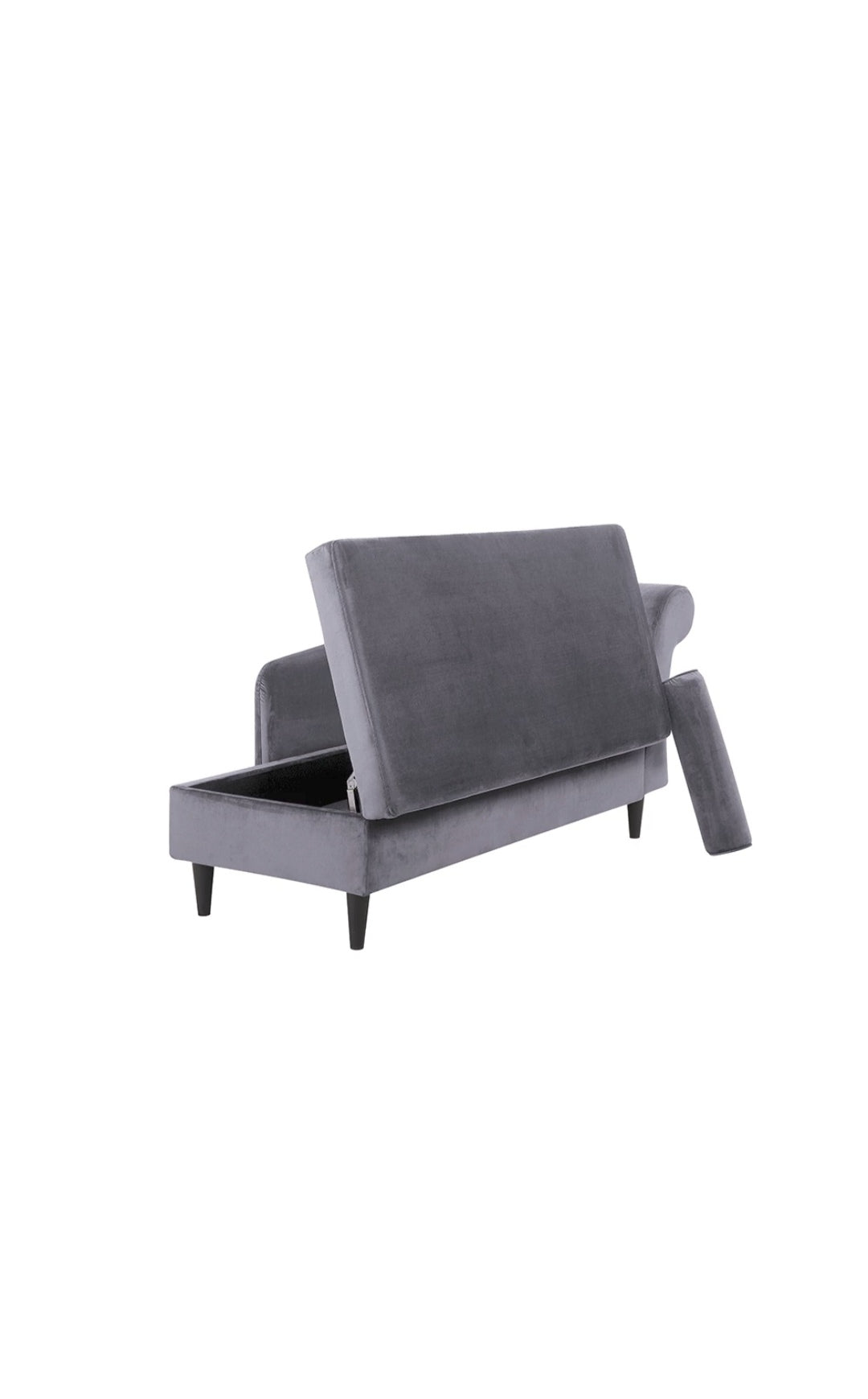 Chaise longue gris oscuro derecho