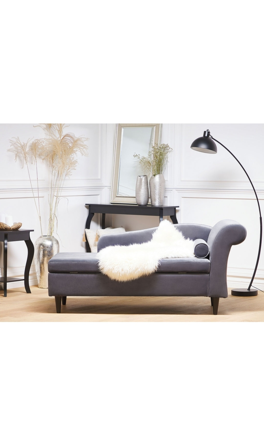 Chaise longue gris oscuro derecho