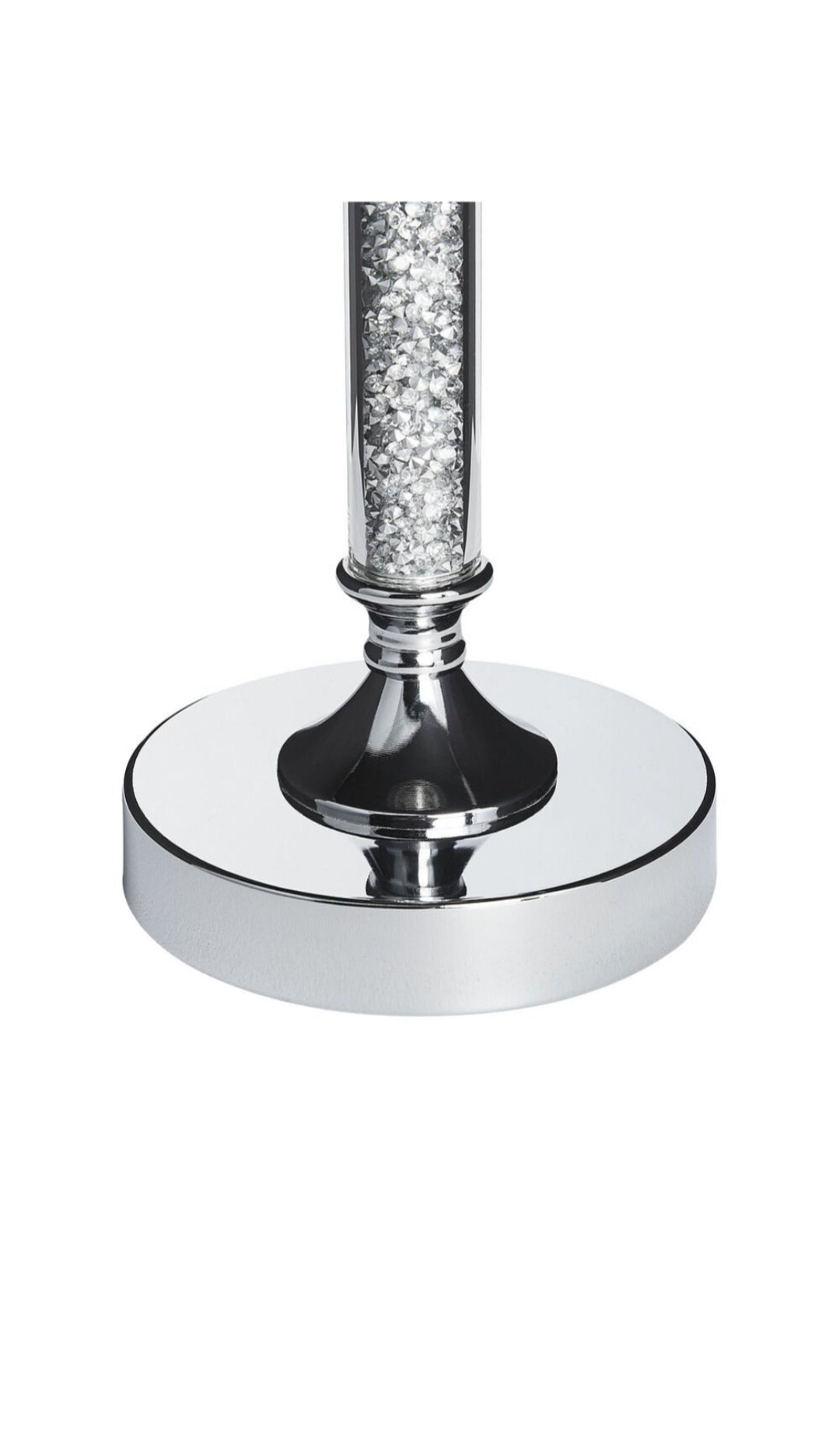 Candelero de vidrio metal plateado