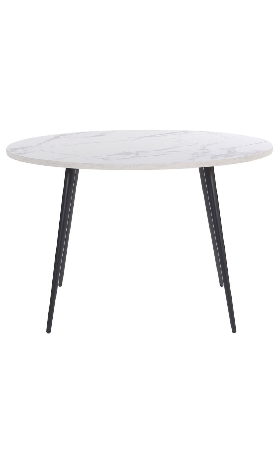 Mesa de comedor blanco negro 120cm
