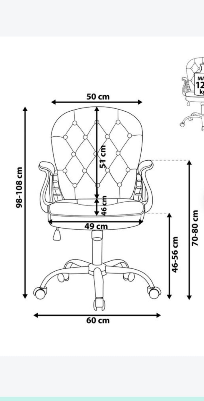 Silla de oficina reclinable de piel sintética beige