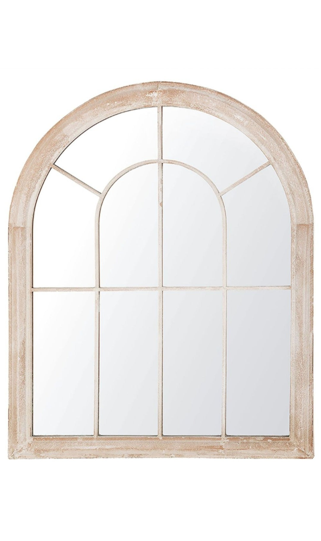 Espejo de metal beige