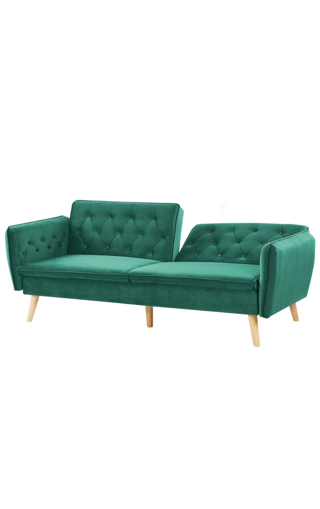 Sofa cama terciopelo verde