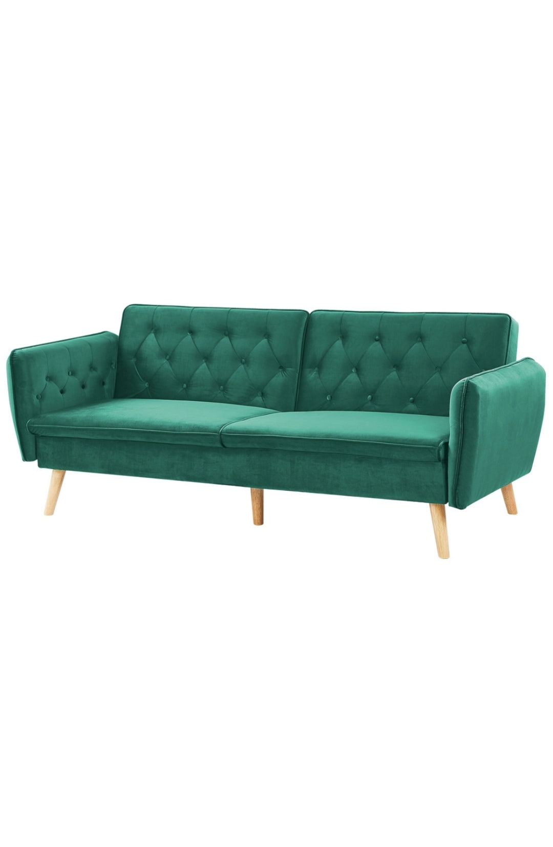 Sofa cama terciopelo verde