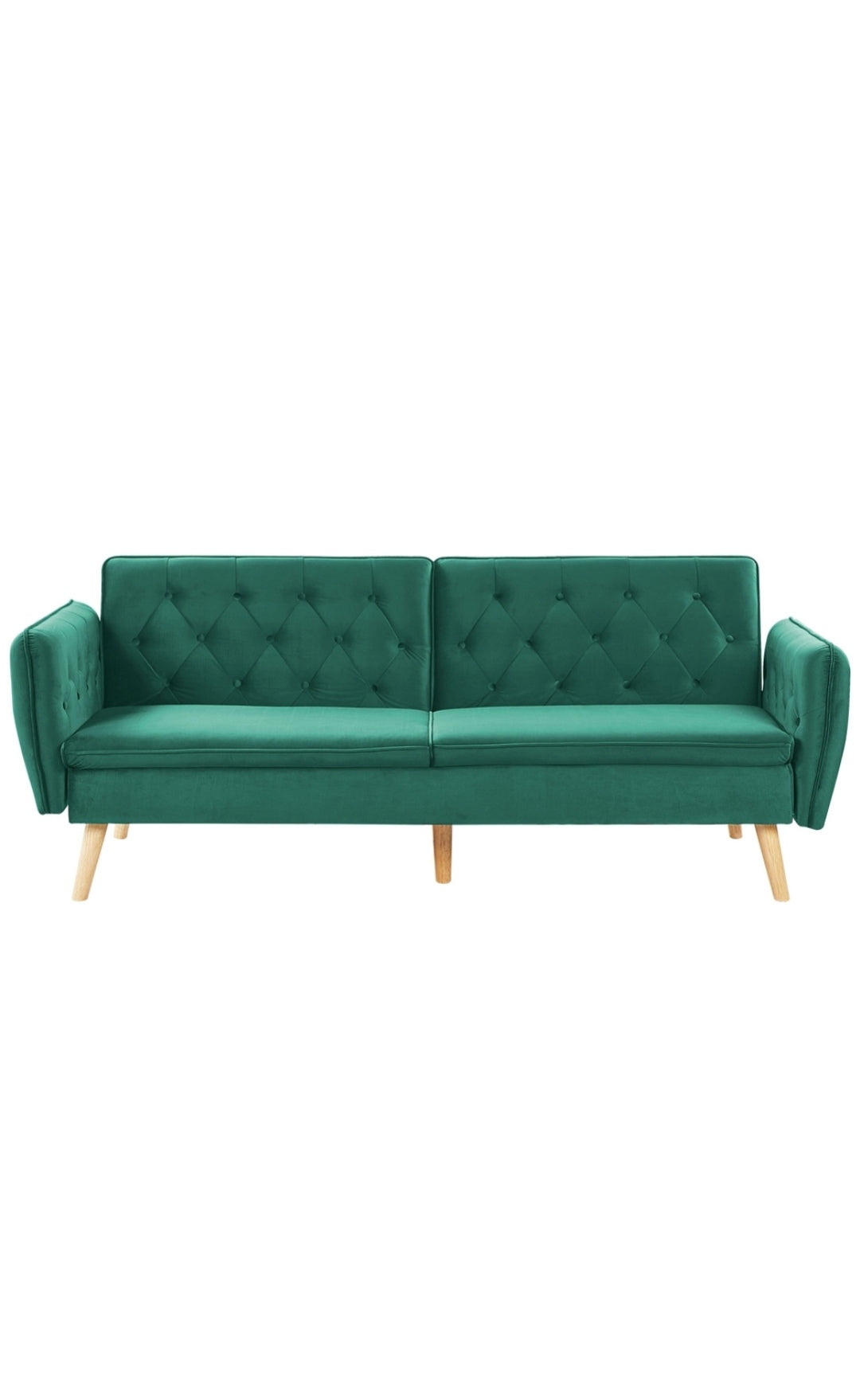 Sofa cama terciopelo verde