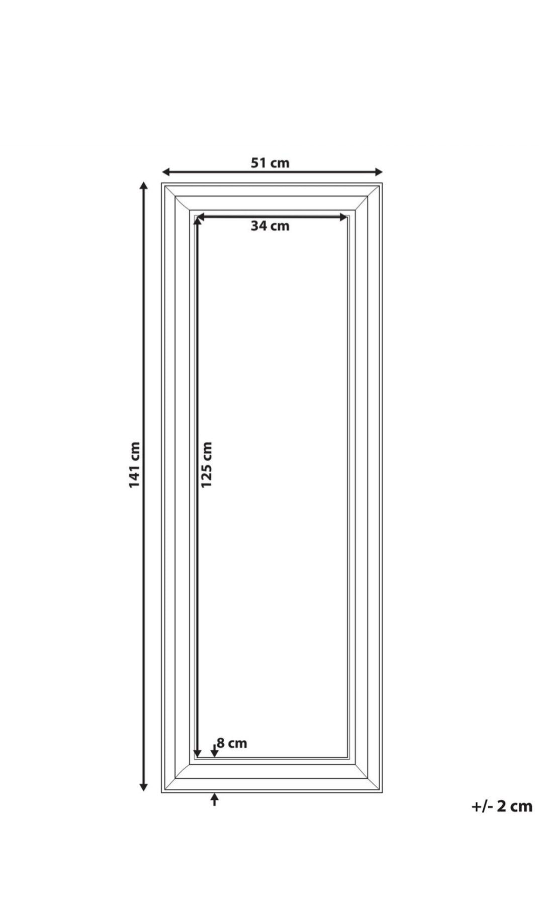 Espejo de pared plateado dorado 141cm