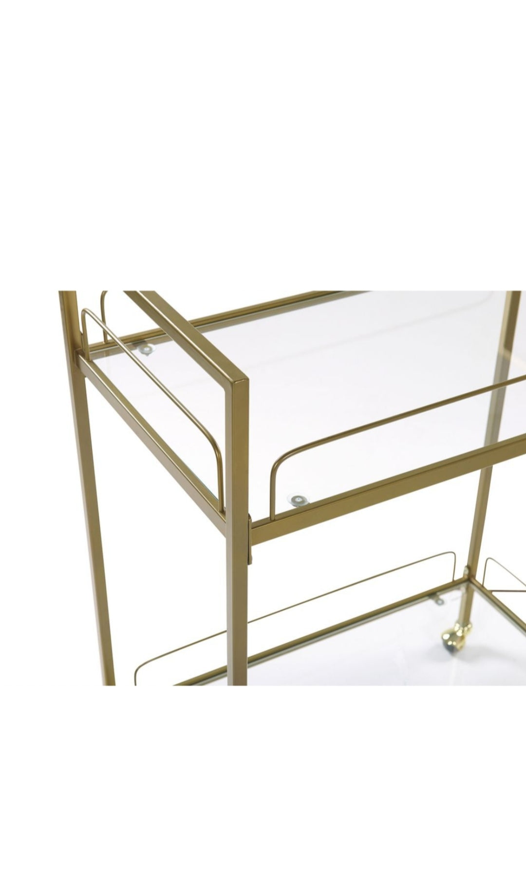Carrito de cocina dorado