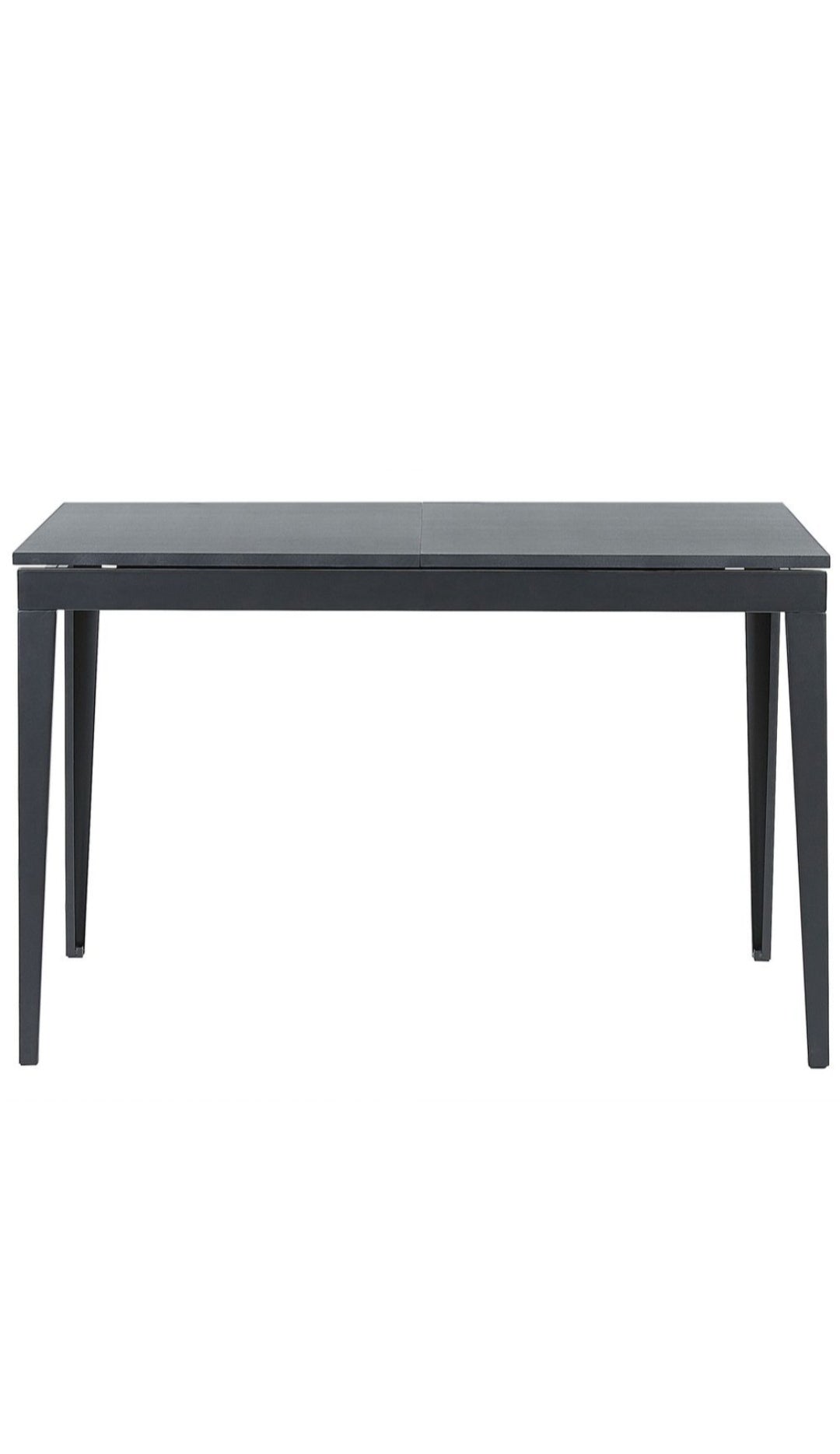 Mesa de comedor extensible negra 120-160/80