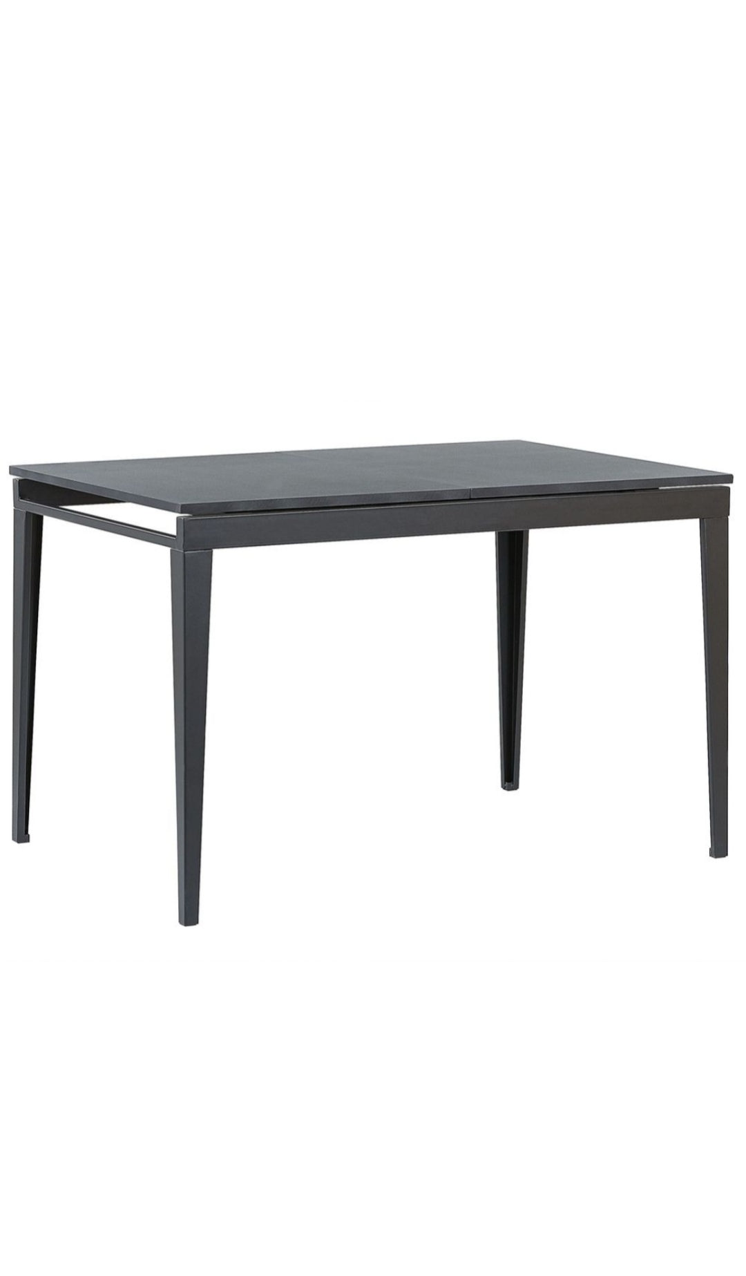 Mesa de comedor extensible negra 120-160/80