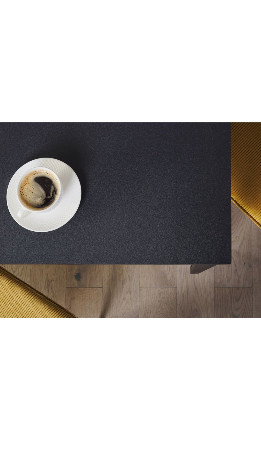 Mesa de comedor extensible negra 120-160/80