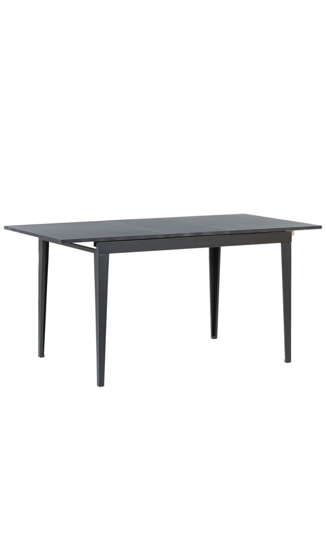 Mesa de comedor extensible negra 120-160/80