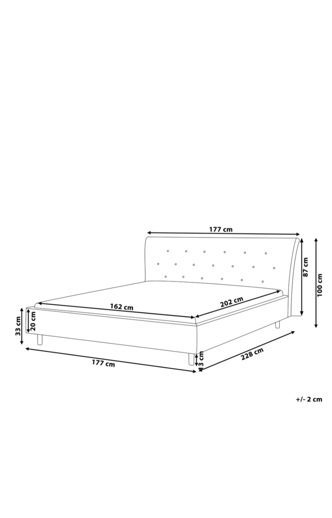 Cama tapizado gris