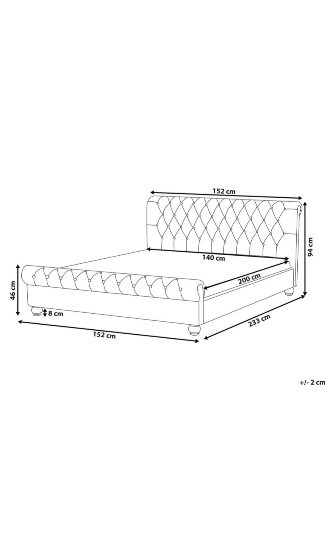 Cama con somier de terciopelo rosa 140/200