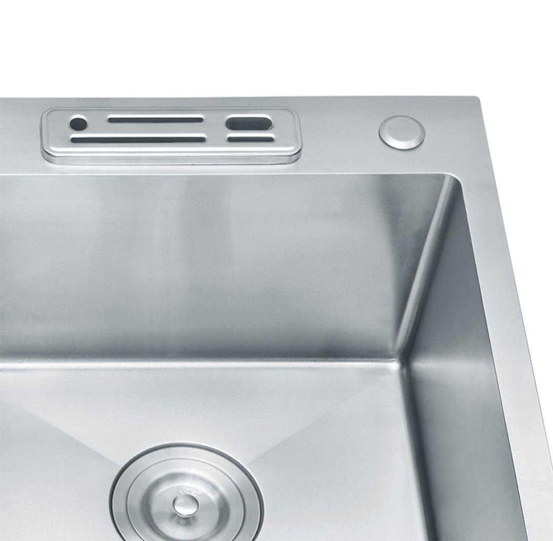 Fregadero de cocina 2 senos satinado
