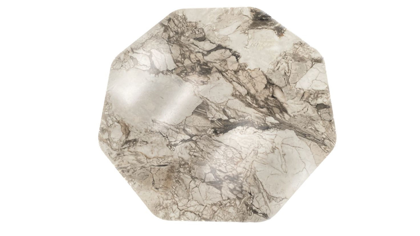 Mesa Okazo efecto mármol hexagonal