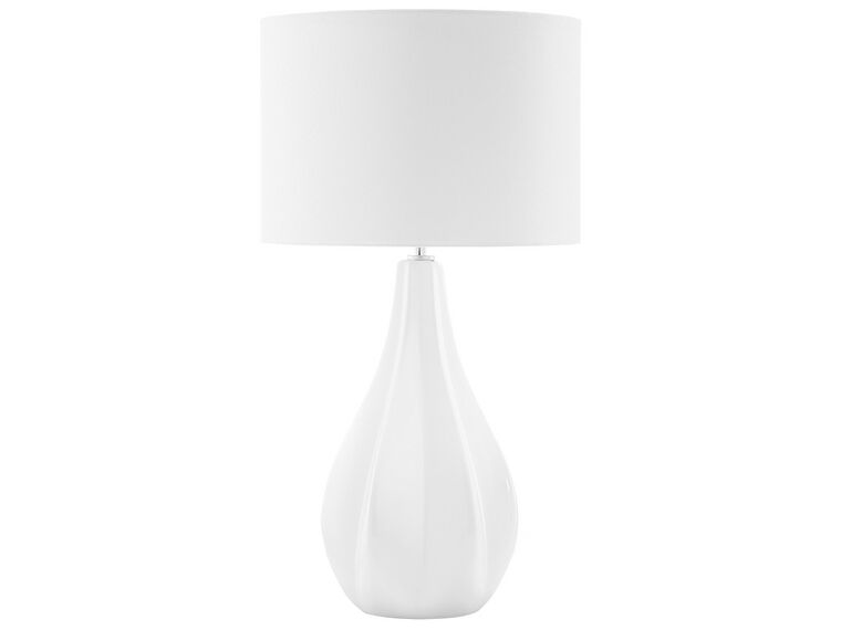 Lámpara de mesa blanca