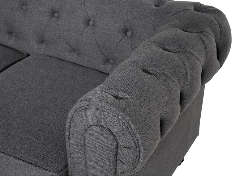 Sofá 3 plazas tapizado gris CHESTERFIELD